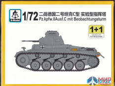 PS720122 S-Model Техника и вооружение  Pz.kpfw. II Ausf. C mit Beobachtungsturm 1+1 Quickbuild  (1:7