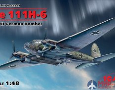 48262 ICM He 111H-6, Германский бомбардировщик ІІ МВ 1/48