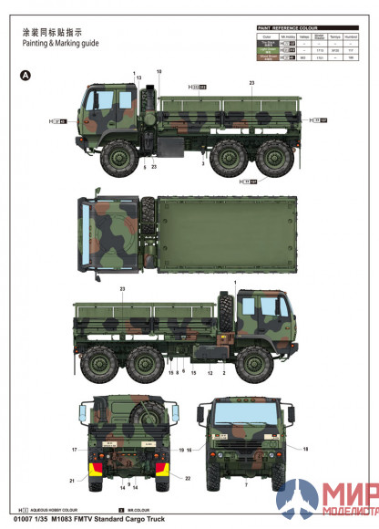 01007 Trumpeter 1/35 Военный грузовик M1083 MTV