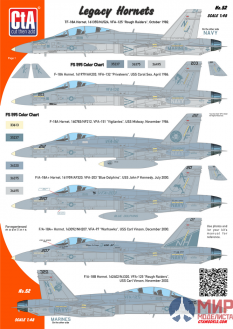 CTA052 1/48 "Legacy Hornets" - TF-18A, F-18A, F-18A+, F/A-18B. 6 вариантов USN/USMC.