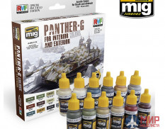 AMIG7174 Ammo Mig PANTHER-G Colors Set for Interior and Exterior Set