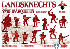 RB72057 Red Box 1/72 Landsknechts (Sword/Arquebus)  16th century