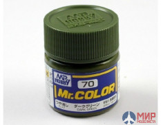 C 70 Gunze Sangyo (Mr. Color) Краска уретановый акрил Mr. Color 10мл DARK GREEN
