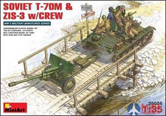 35056 MiniArt 1/35 Советский танк Т-70М с пушкой Зис-3 и экипажем