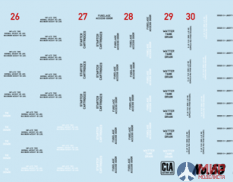 CTA053 1/72 Grumman F6F Hellcat - USN, FAA, Japan, Aeronavale, Uruguay, 8 Markings