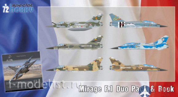 SH72414 Special Hobby 1/72 Mirage F.1 Duo Pack & Book