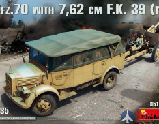 35189  MiniArt автомобиль Kfz.70 & 7,62 cm F.K. 39 ( r ) (1:35)