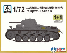 PS720121 S-Model Техника и вооружение  Pz.Kpfw. II Ausf. B 1+1 Quickbuild  (1:72)