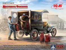 24019 ICM 1/24 Доставка бензина, Развозной фургон Модель Т 1912 г. с американскими грузчиками