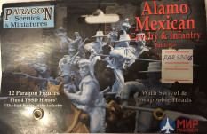 PAR32016 Paragon 1/32 фигуры Alamo Mexican Cavalry and Infantry (8 пеших и 4 конные фигуры)