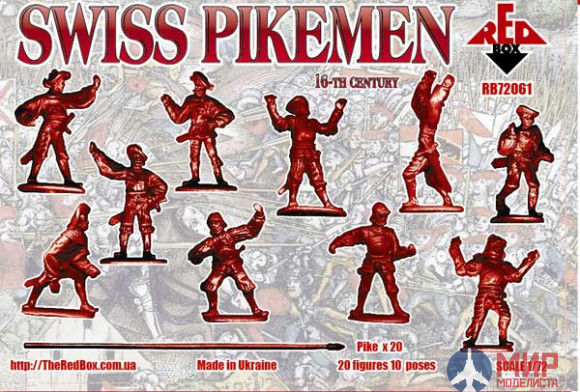 RB72061 Red Box 1/72 Swiss Infantry  (Pike)  16th century