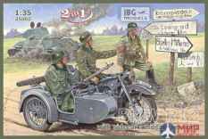 IBG35002 IBG BMW R12 with sidecar - military version  (2 in 1)