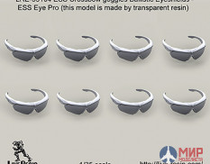 LRE35104 LiveResin Прозрачные тактические очки ESS Crossbow goggles Ballistic Eyeshields 1/35
