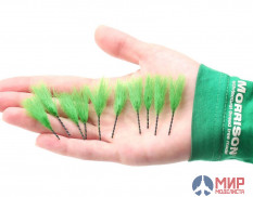 080-ptv-002 Morrison Высокие пучки травы "Светло-зелёные". Набор 10 штук. Высота пучков 2,5-3 см.