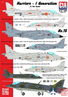 CTA015 Cut then Add 1/72 Harriers - 1st Generations & Two Seater (Spain, Thailand, India, USA - 6 Ma