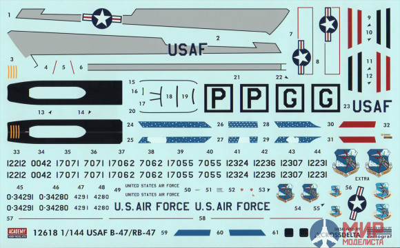 12618 Academy 1/144 Самолет USAF Boeing B-47