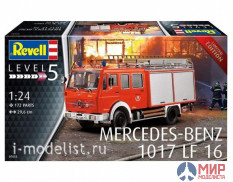 07655 REVELL ПОЖАРНЫЙ АВТОМОБИЛЬ MERCEDES BENZ 1017 LF16 (1:24)