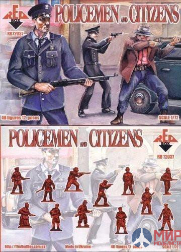 RB72037 Red Box 1/72 Policemen and Citizens