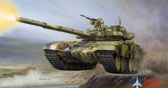 05560 Trumpeter 1/35 Российский танк Т-90А с литой башней Russian T-90 main battle tank cast turret