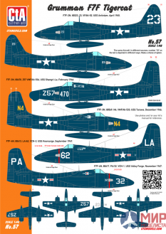 CTA057 1/48 Grumman F7F Tigercat - Carrier-based Night Fighters, USMC/USN, 5 Markings