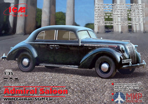 35472 ICM 1/35 Opel Admiral Saloon, немецкий автомобиль