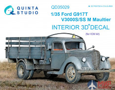 QD35029 Quinta Studio 3D Декаль интерьера кабины Ford G917T / v3000s (для модели ICM)