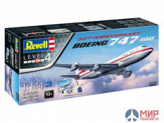 05686 REVELL ПОДАРОЧНЫЙ НАБОР С МОДЕЛЬЮ САМОЛЕТА BOEING 747-100, 50TH ANNIVERSARY (1:144)