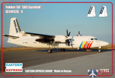 ее144126_4 Восточный экспресс Пас. самолет Fokker F-50 SAS Eurolink 1/144