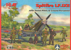 48802 ICM 1/48 Самолет Spitfire LF. IXE w/crew