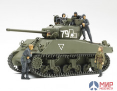 25105 Tamiya 1/35 Танк М4А2 Sherman (Советская Армия) с 6-ю фигурами танкистов