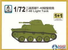 PS720198 S-Model Техника и вооружение  T-40 Light Tank 1+1 Quickbuild  (1:72)