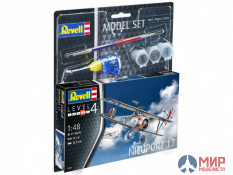 63885 REVELL ПОДАРОЧНЫЙ НАБОР. ФРАНЦУЗСКИЙ ИСТРЕБИТЕЛЬ-БИПЛАН NIEUPORT 17 (1:48)