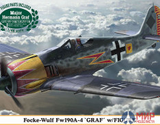 07492 Hasegawa 1/48 Самолет Focke Wulf Fw190A-4 "Graf" w/Figure