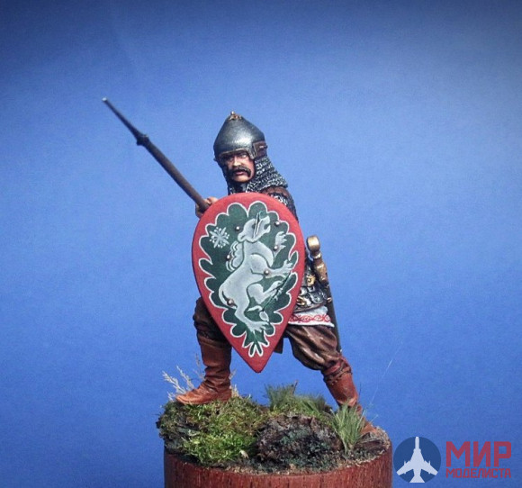 CHM-54062(M) Chronos Miniatures 54 mm Русский воин с копьем, 14 век. Металл.