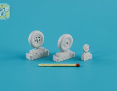 NS32017-b North Star Models 1/32 Колеса Wh. set for Spitfire 5 sp.smooth tires wh. set-Light series