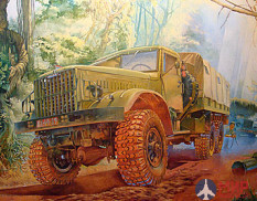 ROD804 Roden 1/35 Советский грузовик KrAZ-214B soviet military off-road truck