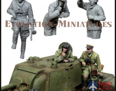 EM-35208 Evolution Miniatures Soviet tankers and infantry commander (1941 - 1943)