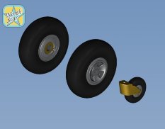 NS32018-a North Star Models 1/32 Колеса Wheels set for Spitfire4 sp.smooth tires wh. set No m.series