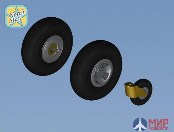 NS32018-a North Star Models 1/32 Колеса Wheels set for Spitfire4 sp.smooth tires wh. set No m.series