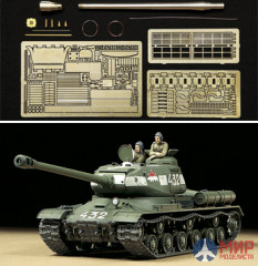 25146 Tamiya 1/35 Советский танк ИС-2 с двумя фигурами, с набором фототравления и мет. ствол от Aber