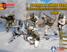 MR32048 MARS 1/32 German WWII Paratroopers Crew in Winter Uniform with LG 42/43 Gun