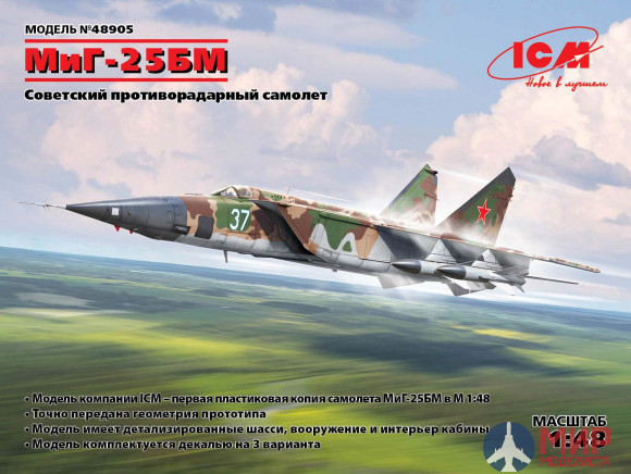 48905 ICM МиГ-25 БМ, Советский противорадарный самолет