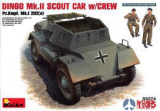35074 MiniArt 1/35 Бронеавтомобиль немецкий с экипажем Dingo Мк.2 Pz.Kmpf. Mk.I 202(e)