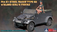 52253 Hasegawa 1/24 Автомобиль с фигурой Pkw.K1 Kubelwagen Type 82 w/Blond Girls Figure