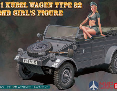 52253 Hasegawa 1/24 Автомобиль с фигурой Pkw.K1 Kubelwagen Type 82 w/Blond Girls Figure