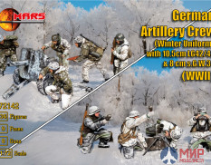 MR72142 MARS 1/72 German 10,5 cm LG-42/43 & 8 cm s.G.W.34 Artillery Crew (winter)