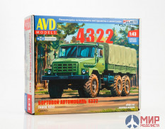 1399AVD AVD Models 1/43 Сборная модель УРАЛ-4322 бортовой с тентом