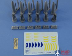 NS32026-b North Star Models 1/32 Set of 6 USAF 500 Lbs Mark 82 Mk.82 Bomb with Mk15 Mod IV Snakey