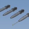 NS32026-b North Star Models 1/32 Set of 6 USAF 500 Lbs Mark 82 Mk.82 Bomb with Mk15 Mod IV Snakey