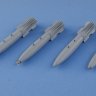 NS32026-b North Star Models 1/32 Set of 6 USAF 500 Lbs Mark 82 Mk.82 Bomb with Mk15 Mod IV Snakey